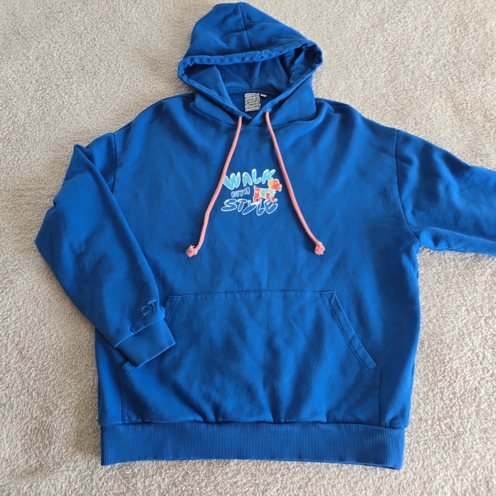 Crooked‎ Tongues Men's Hoodie Oversized "Walk With Style" Cartoon Dog Graphic S